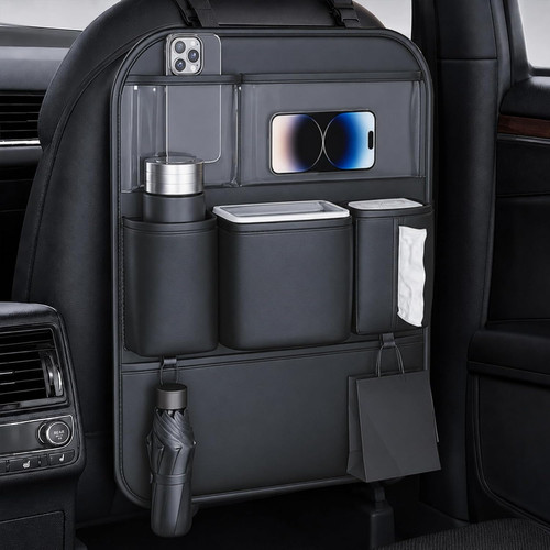 Leather car seat back - leather,